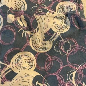 Lularoe Leggings - Disney purple with White